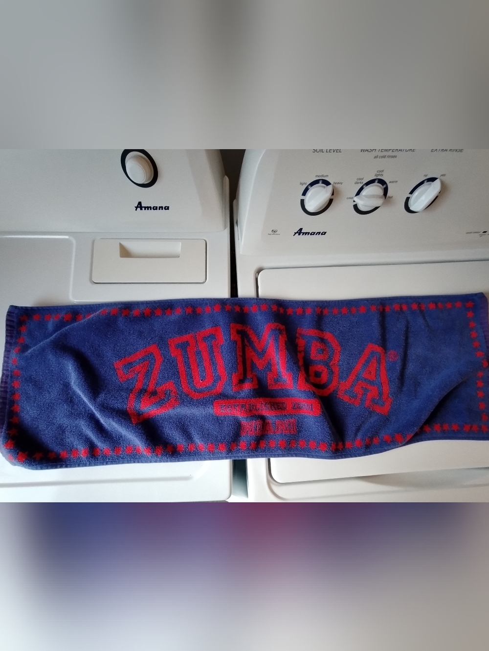 Zumba Red and Blue Collegiate Logo Sport Towel